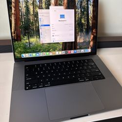 MacBook Pro 16”, M1 Pro Max, 32GB Ram, 1TB SSD 