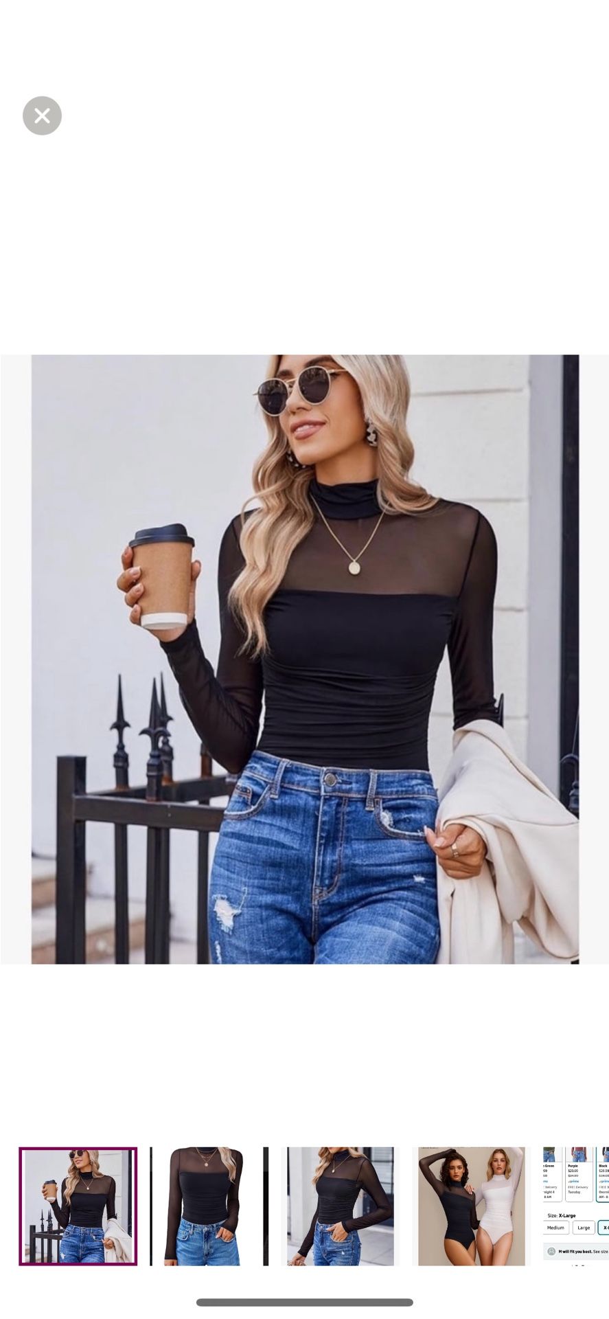 Avidlove New No Tags XL Woman’s Bodysuit Long sleeve 