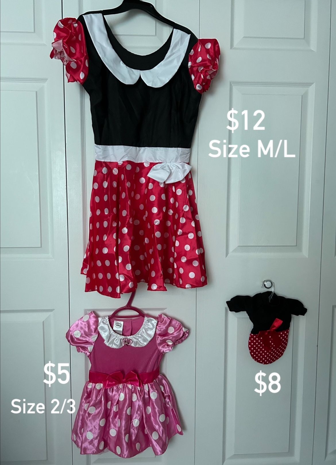 Minnie Mouse Adult Dress, Toddler Dress and Doggie Dress- Dress Up- Costume