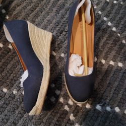 J crew shop canvas espadrille wedges