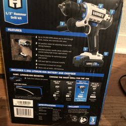 Hart 1/2 hammer drill kit