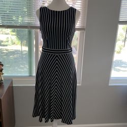 Navy White Stripped