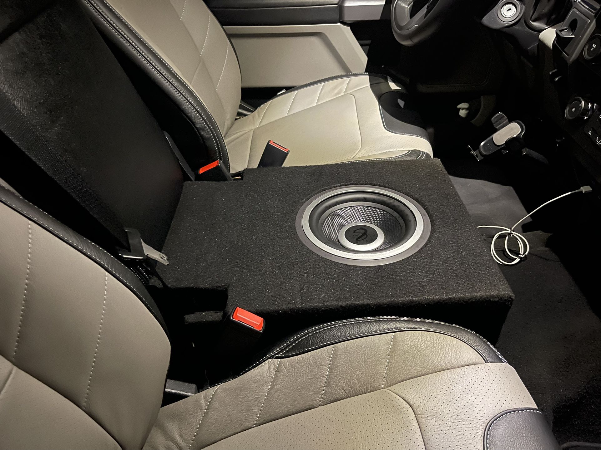 Ford F250 Super duty 2019-2024 middle console Subwoofer Box
