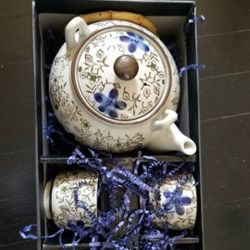 KOTO Japanese 5 Pc Tea Set Teapot 4 Cups NEW