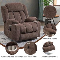 A78ab New Sofa Power Recliner, Elderly Lift Massage Chair with Heating