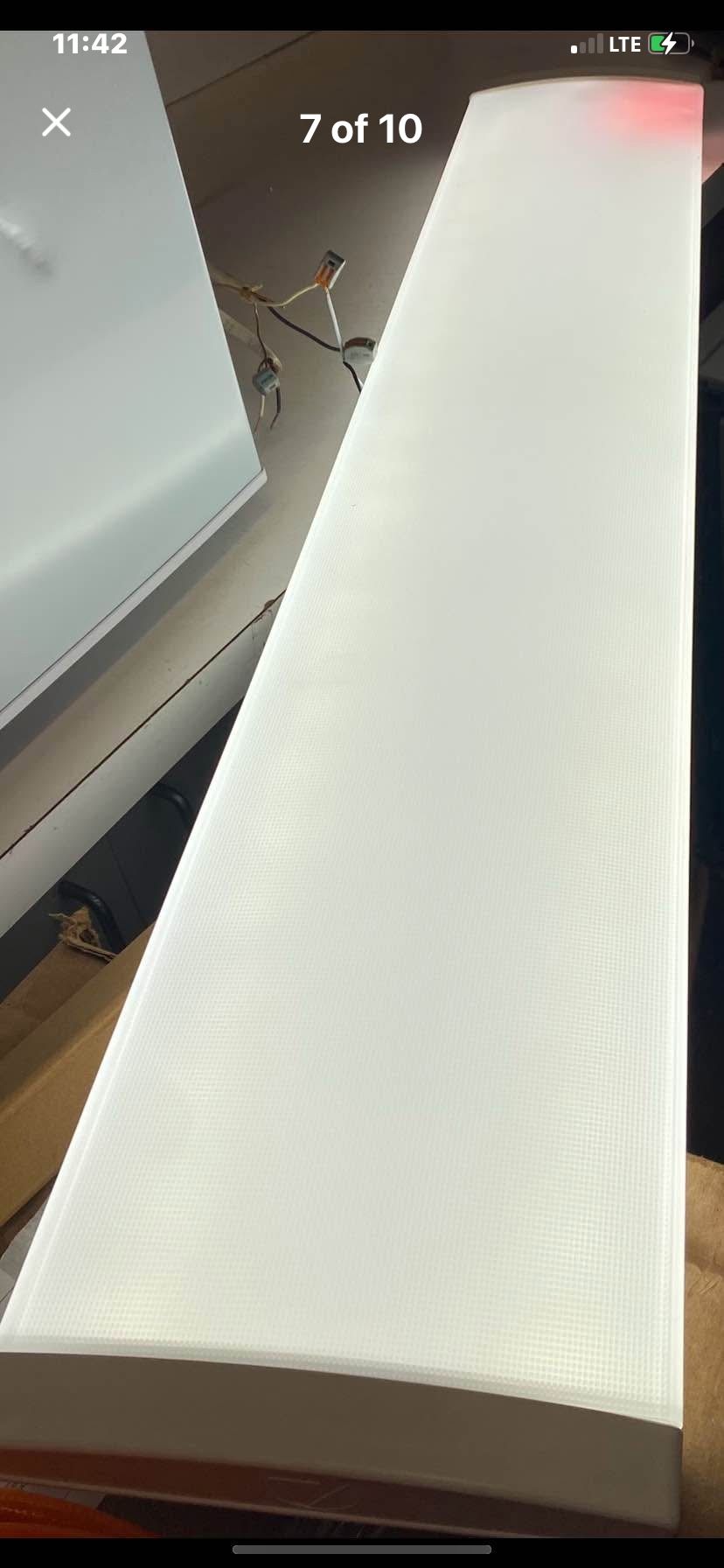 Adjustable Lumen Integrated LED White Wraparound Light Fixture