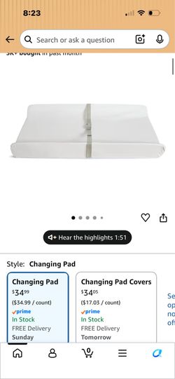 Changing pad with two covers
