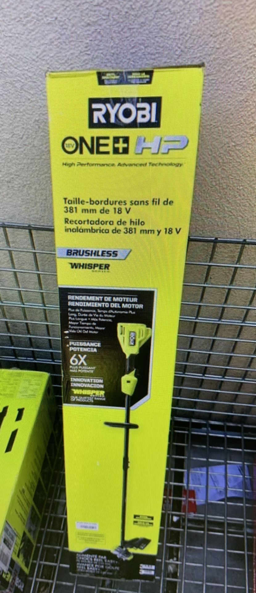 Ryobi One Plus HP 18 V Brushless Whisper Siri, 15 Inch Cordless Battery, String Trimmer, Tool Only