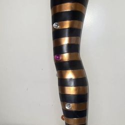 32” Tall Large WITCH LEG porcelain ceramic light up LED Halloween DECOR
