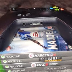 Xbox One Controller Plus Four Games