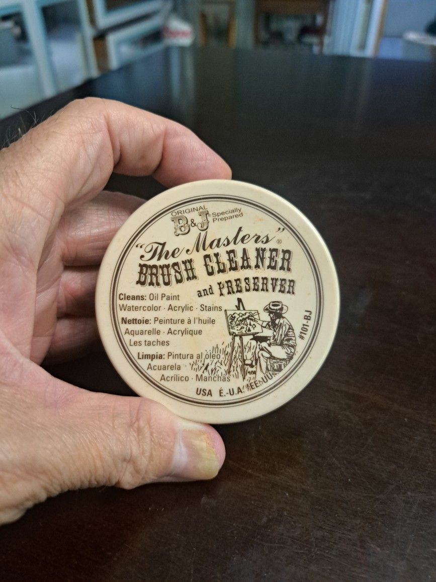 "NEW " Original B&J "The Masters" Brush Cleaner & Preserver For Artists, Cleans Oil Paint,Watercolor,Acrylic & Stains