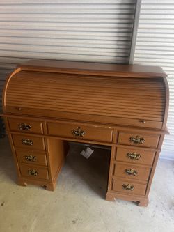Beautiful Wooden Roll top Desk