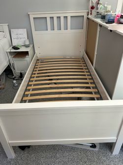 Twin mattress with a frame