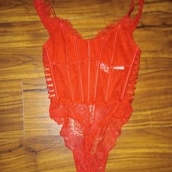 New Sexxxxy Red Lace Teddy With Th0ng Sz. S $90 OBO 