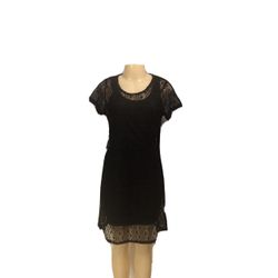 Inner Circle Sz Small Black Lace Shift Dress