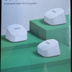 Eero 6+ Dual-band Mesh Wi-Fi 6 System NIB