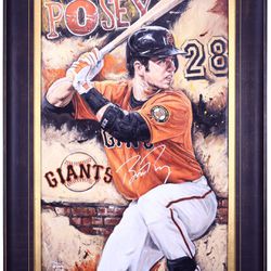 Buster Posey, SF Giantst Star, Auto Limited Edition By Artist Justyn Farano