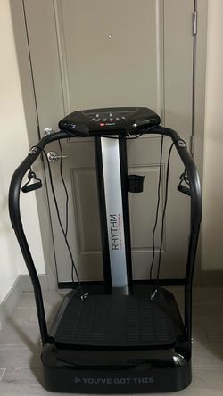 Rhythm Vibration Plate Exercise Machine with Handles & Heart Rate Monitor