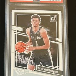 NBA 2023 Panini Donruss San Antonio Spurs Victor Wembanyama Rookies Graded 8 PSA