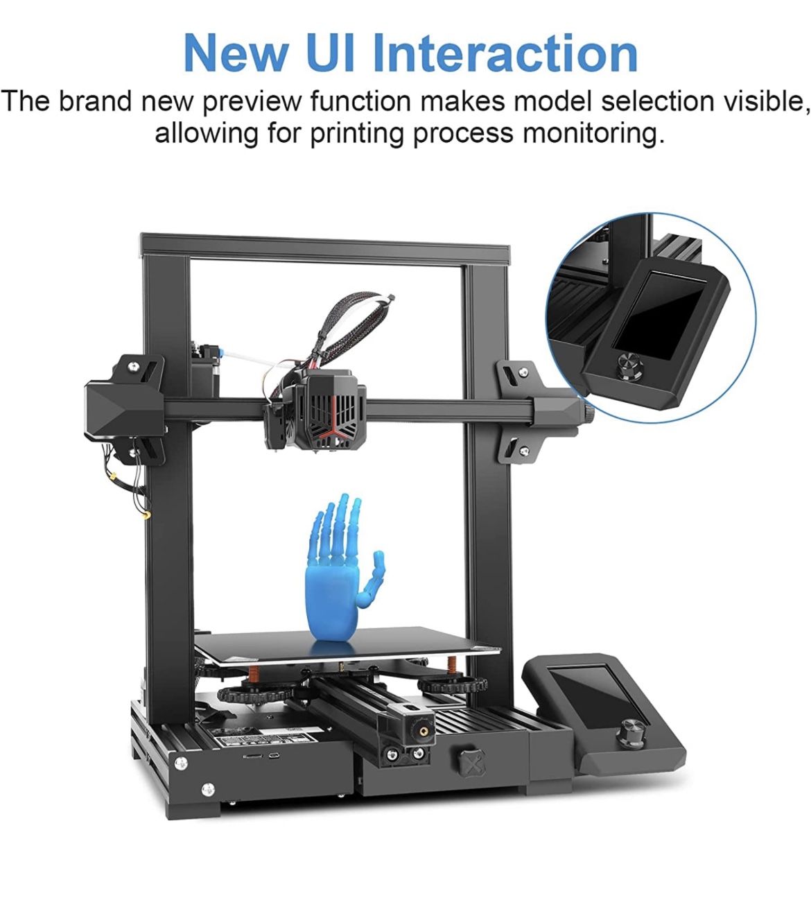 Official Creality Ender-3 V2 Neo 3D Printer with CR Touch Auto-Leveling, Full-Metal Bowden Extruder, Stable Integrated Design, PC Spring Steel Magneti