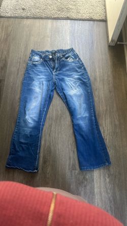 dark blue jeans