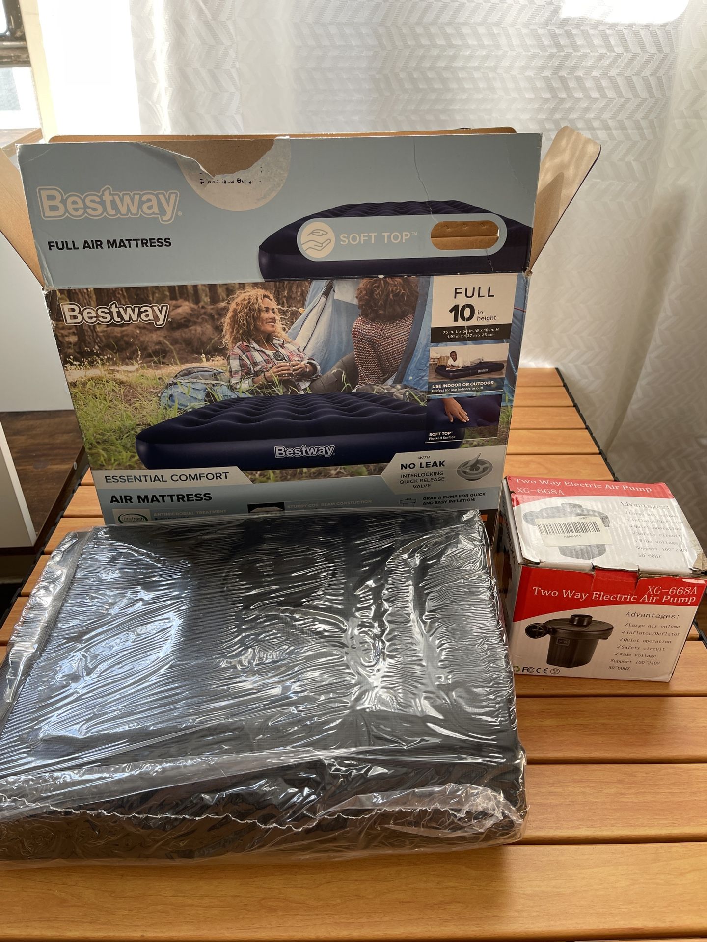 Full Size Air mattress with air pump