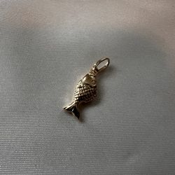 14K Solid Gold Charm Fish Brand New 