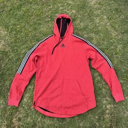 Adidas Men’s PG PO Pullover Hoodie Sz L Glory Red Black Three Stripe FS6767 ‼️
