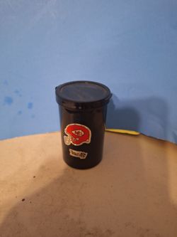 NFL Kansas City Chiefs Black Canister Storage Container-$8