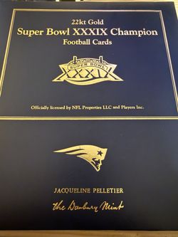 Super Bowl Champions 22kt Gold Football Cards (Missing 12 Cards)