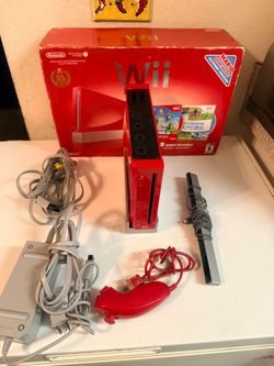 Nintendo Red Wii $90 FIRM (NO  GAME, NO CONTROLLER ONLY NUNCHUCK)