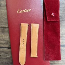 Original Cartier Santos Brown Leather Strap