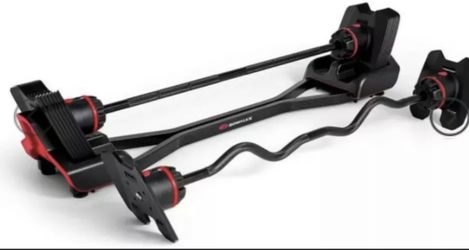 Bowflex Selecttech 2080 Barbell With Curl Bar Adjustable Brand New