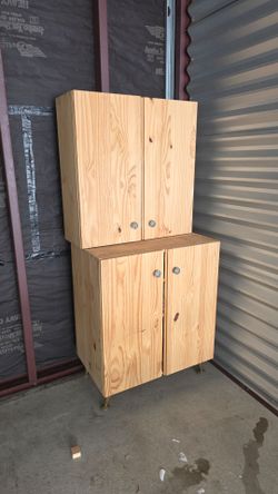 🪵 Solid Pine Wood Storage Cabinet – Handmade / Custom Built