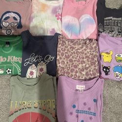 Girls Size (S) 6/7 Tops Bundle – 10 Shirts 