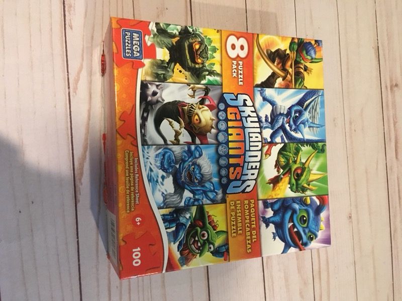 Kids Boys Skylanders Puzzle Set 8 puzzles