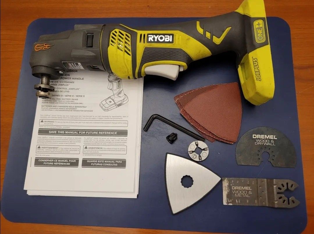 RYOBI P340 ONE+ 18V JOBPLUS BASE & OSCILLATING MULTI-TOOL TOOL ONLY, JOBMAX ATTACHMENT CAPABLE