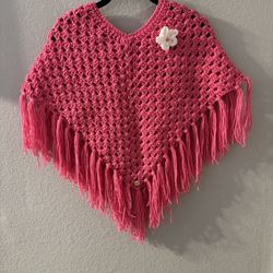 Crochet , Girls Size Poncho