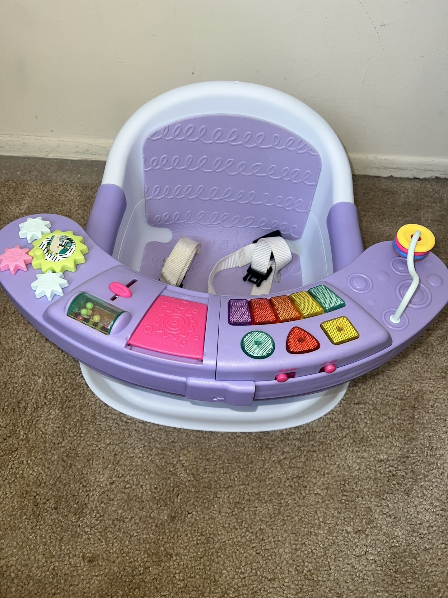 MOVING MUST GO TODAY!! Infantino Music & Lights 3-in-1 Discovery Seat & Booster - Lavender