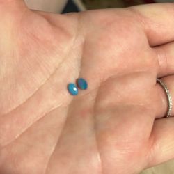 One Pair Of Black Opal From Lightning Ridge, Australia