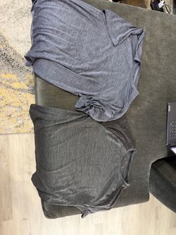 2 Heather Gray Dry-Weave Athletic Tops | Lightweight & Breathable