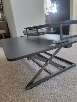 Black Adjustable Standing Desk Riser