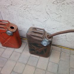 Vintage Back Up Gas Cans