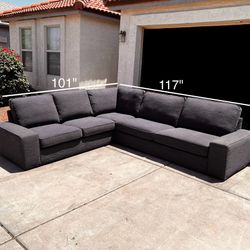 Beautiful Gray Sofa Sectional Couch + Free Delivery 