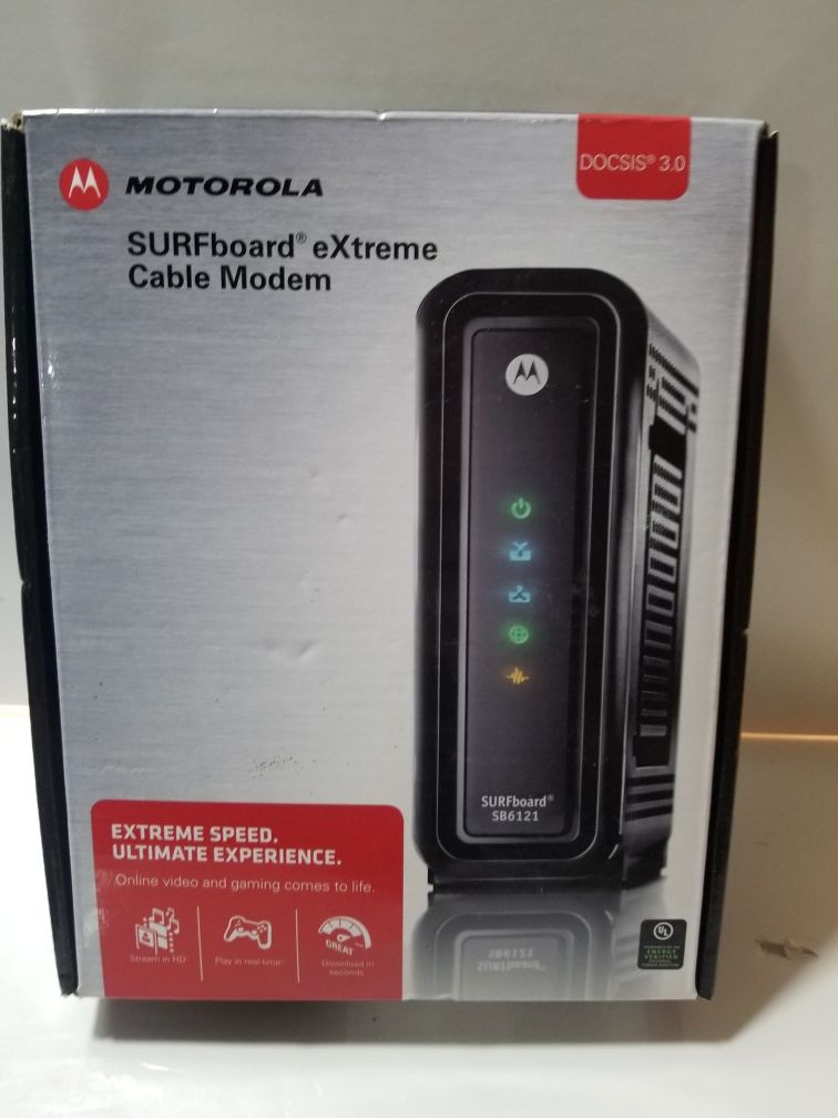 Never used. Motorola Surfboard extreme Cable Modem SB6121