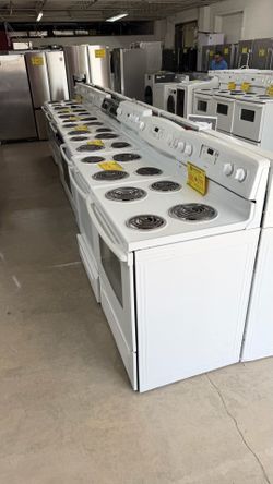 White Electric Coil Range Stove