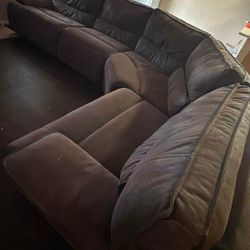 Sectional With Electric Recliners 