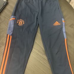 Manchester, United Adidas Men’s Soccer Track Pants Size Small