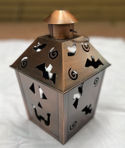 Vintage Hallmark Antique Bronze Halloween Lantern