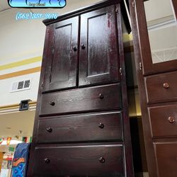 Tall Clóset Pinewood No Mirror Wardrobe Dresser Chest 